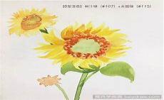 向日葵水彩画教程